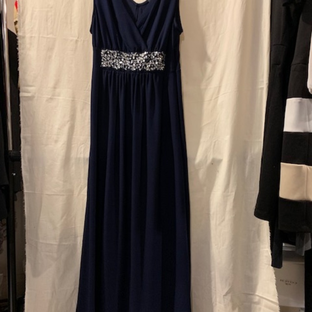 Forever Floor Length Blue Evening Dress Size PS